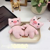 Ciondolo Creativo e Adorabile a Forma di Maialino, Stile Instagram, Charm per Borsa, Peluche, Ciondolo per Zaino, Bambola TikTok, Portachiavi 11cm