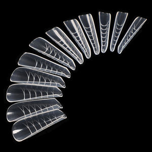 #11 Ataúd arqueado Sistema <span class=keywords><strong>dual</strong></span> Formas de uñas Estilo francés Molde para uñas Curva en C profunda Lado recto Herramientas de extensión de uñas - Product Image 4