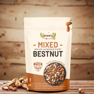 Tùy chỉnh Nắp kéo đứng lên <span class=keywords><strong>Ziplock</strong></span> mùi bằng chứng đậu phộng phân hủy sinh học thực phẩm cấp nhựa gói túi Mylar cho 500g hạt khô - Product Image 3