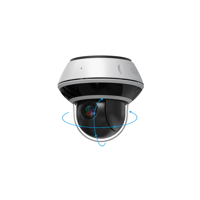 8MP 5X Optical Zoom Outdoor IR Mini Dome PTZ POE IP Security Camera Pan Tilt AI Detection Two-way Audio SD Slot NDAA Compliant