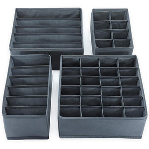 Boîte de rangement pour chaussettes, sous-vêtements, soutien-gorge, <span class=keywords><strong>tiroir</strong></span>, armoire, vêtements, séparateur pliable en <span class=keywords><strong>tissu</strong></span> non tissé pour cravates - Product Image 1