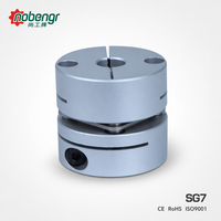 Coupleur à diaphragme unique avec moyeu en aluminium et pince à membrane en acier inoxydable 304, sans jeu, pour alignement angulaire, pour moteur pas à pas, vis à billes, CNC
