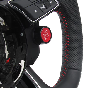 Volant <span class=keywords><strong>Audi</strong></span> personnalisé à double bouton en cuir pleine fleur pour A5 A7 Q5 Q8 TT S3 S4 S5 RS3 RS4 RS6 R8 Sport Racing Modification - Product Image 3