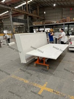 Table de travail de chariot de transport de dalle de marbre de SANDE pour des workflows de partie supérieure du comptoir, traitement de bord d'aide, inspection, emballage