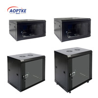 Armoire de serveur murale 4U 6U 9U 12U RJ45 FTTH 19 pouces en matériau SPCC pour réseau et communication