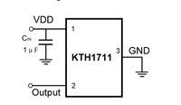 CONNTEK KTH1711 Interrupteur à effet Hall unipolaire à pôle sud uniquement, détecteur CMOS basse consommation 1.8V-5.5V, protection ESD 8KV, -40~85°C, pour TWS/ordinateur portable/compteur d'eau