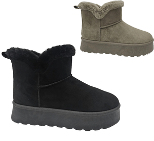 Stivali Invernali Comodi <span class=keywords><strong>con</strong></span> Piattaforma e Suola Antiscivolo per Giorni di Neve all'Aperto e Uso Quotidiano Casual - Product Image 3