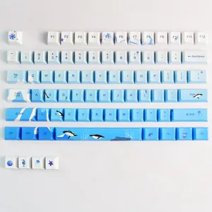 AFLION-teclado de arcoíris Macaron de alta calidad, teclas personalizadas con botón de impresión Digital, bricolaje, 104 teclas