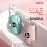 Batterie Li-Polymère Type-C 22,5W en Gros avec Câble de Charge Rapide et Affichage LED DX268 – Mini Power Bank Capsule en Plastique pour Urgences de Poche
