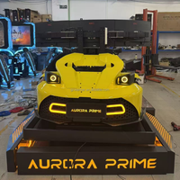 Simulateur de course automobile 9D, machine de jeu d'arcade à monnayeur, simulateur de conduite automobile en fibre de verre et acier