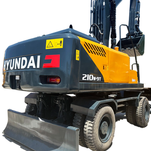 รถขุดล้อยางมือสอง Hyundai 210W ราคาถูก ระบบไฮดรอลิกคุณภาพสูง 20 ตัน 21T เครื่องยนต์ อุปกรณ์อุตสาหกรรมสำหรับขาย ได้รับการรับรองมาตรฐาน CE - Product Image 1