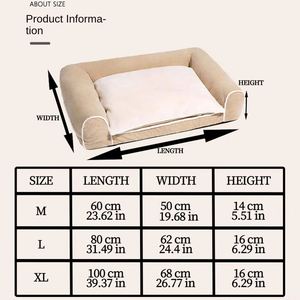 <b>Pet</b> Dog Bed cat Bed Double-layer Orthopedic Foam Plush <b>Sofa</b> Bed Suitable for Orthopedic Dogs Suitable for Both Dogs and Cats - Product Image 4