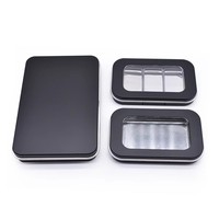 Emballage de fard à paupières carré en gros, emballage personnalisé de palette de fard à paupières, palette de fard à paupières vide, conteneur magnétique pour maquillage