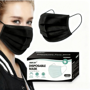 หน้ากากอนามัย3ชั้นแบบไม่ทอสีน้ำเงินแบบใช้แล้วทิ้งป้องกันฝุ่นจากผู้ผลิตมืออาชีพสำหรับใช้ในศัลยกรรมและทางการแพทย์ - Product Image 1