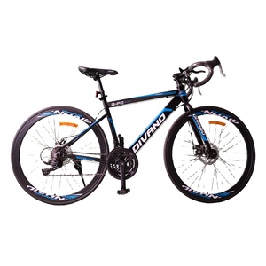 Divano 21-Speed High-Speed pour Trek Racing Road Bike 700C Fourche en acier aluminium Noir Bleu Système de freinage à disque avec pneu Bicyclette - Product Image 1