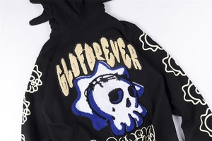 Glo Gang the Full Zip Hoodie Beverage Cartoon Printed Zipper Clothing Wholesale - Product Image 3