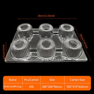 <span class=keywords><strong>Precio</strong></span> de fábrica Bandeja personalizada de lujo para pasteles y cupcakes Embalaje personalizado Cajas transparentes para magdalenas Magdalenas 12 agujeros - Product Image 6