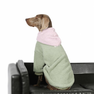 Qiqu เสื้อฮู้ดสำหรับสุนัขขนแกะมีฮู้ดดีไซน์ใหม่ออกแบบได้ตามต้องการเสื้อผ้าสุนัขขนาดใหญ่ - Product Image 2
