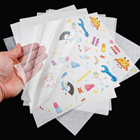 Papier autocollant translucide mat givré japonais Washi imprimable jet d'encre A3 A4 avec support en plastique transparent