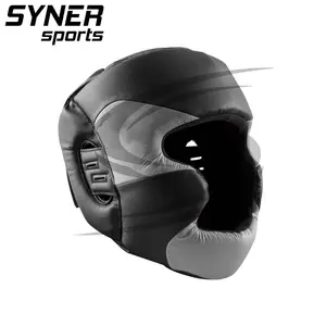 Black / Gray Customized Safety Head Guard Custom Use Boxing/gym/mma Protective Gears