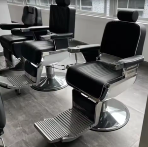 Professional Hairdressing Chair Wholesale Hair Salon Hydraulic <b>Pump</b> Modern Classic Reclining Luxury Black Barber Chairs for Men - Product Image 5