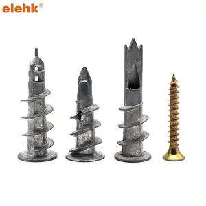 Elehk Zinc Alloy Self-Drilling Drywall Wall Anchor Self Drilling Drywall Metal Anchors Zinc Alloy Fixing Screw Drywall Anchors