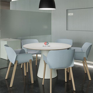 Thiết kế cổ điển vòng hình dạng đá cẩm thạch nhân tạo phòng ăn bộ sang trọng ý đồ nội thất bảng - Product Image 5
