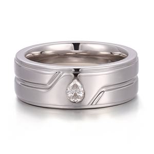 แหวนเพชรพลอยชั้นดี ทองแท้ 10K 14K 18K ทรงลูกแพร์ คุณภาพ DEF VVS แหวนมอสซาไนต์ แหวนแต่งงาน แหวนหมั้น สำหรับผู้ชาย งานปาร์ตี้ - Product Image 2