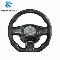 Volant de voiture en fibre de carbone forgée avec LED pour Peugeot RCZ 206 308 307 407 605 508 208 404 CC MK2 3008 GT Line GTI SW 2015 2020