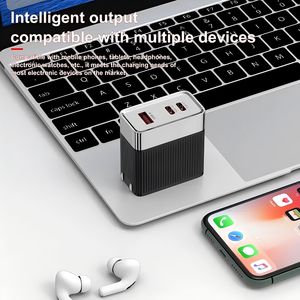 Adaptador de <span class=keywords><strong>cargador</strong></span> rápido multifuncional WISESIR de 65W para iPhone 17 <span class=keywords><strong>Pro</strong></span> Max Dual USB C y un puerto de carga de <span class=keywords><strong>cargador</strong></span> de pared - Product Image 3