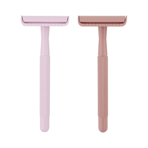 มีดโกนแบบปลอดพลาสติก รุ่นใหม่ ด้ามจับทองเหลือง วัสดุใหม่ 3 ชิ้น มีดโกนแบบคลาสสิกสำหรับผู้หญิง - Product Image 1