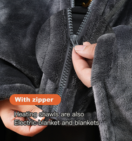 Couverture chauffante électrique portable en flanelle polaire à infrarouge lointain, lavable, avec contrôle de température à trois vitesses, de haute qualité