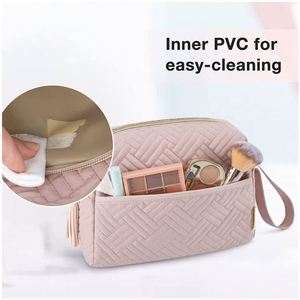 Bolsa de Cosméticos Portátil Fabricada en China por Fábrica BSCI, Bolsa de Maquillaje para Mujer, Bolsa de Almacenamiento de Cosméticos con Asa para - Product Image 4