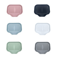 Soporte de jabón de silicona moderno y ecológico, personalizado de fábrica, resistente al calor, antideslizante, fácil de limpiar, tipo cascada