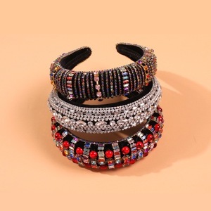 Estilo barroco, la hebilla de oro de esponja de tela diadema de diamantes de moda tendencia diadema cabeza banda de diamantes - Product Image 1