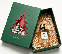 Boîte cadeau alimentaire personnalisée de luxe en carton découpé à l'emporte-pièce, écologique, faite à la main, pour Noël, avec doublure en éponge et plateau intérieur personnalisable