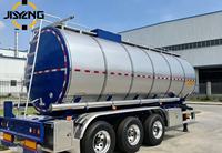 Semi-remorque citerne tri-essieux en acier inoxydable de 40 000 à 50 000 litres pour le transport de lait/huile/carburant, remorque citerne à 3 essieux, remorque citerne à 4 essieux