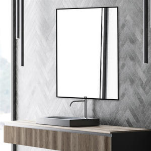 Commode <span class=keywords><strong>de</strong></span> <span class=keywords><strong>salle</strong></span> <span class=keywords><strong>de</strong></span> <span class=keywords><strong>bain</strong></span> au design moderne haut <span class=keywords><strong>de</strong></span> gamme <span class=keywords><strong>petit</strong></span> miroir mural rectangulaire à cadre en métal compact doré pour la décoration intérieure tentures murales - Product Image 1