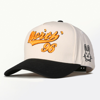 Gorra Deportiva Personalizada de Dos Colores para Hombre y Mujer, con Estructura de 5 Paneles, Bordada, Estilo Béisbol, Venta al Por Mayor