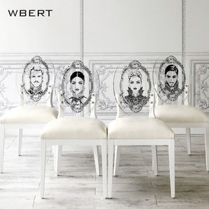 WBERT <span class=keywords><strong>Chaise</strong></span> <span class=keywords><strong>diable</strong></span> transparente en acrylique de style européen moderne <span class=keywords><strong>pour</strong></span> meubles de maison <span class=keywords><strong>Chaise</strong></span> de café en bois - Product Image 4