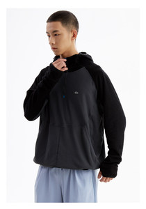 Série <span class=keywords><strong>Montagne</strong></span> – Sweat à capuche unisexe mi-zippé en polaire nuage color-block, avec cordon <span class=keywords><strong>de</strong></span> serrage, isolant thermique, coupe ample, manches raglan, pour l'extérieur - Product Image 2