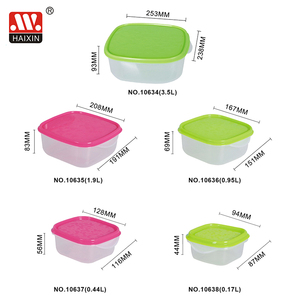 Cuisine réutilisable personnalisée passe au micro-ondes 5 pièces en plastique transparent pour réfrigérateur ensemble de récipients de stockage des aliments avec couvercle - Product Image 5