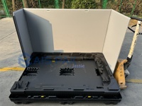 Conteneur de palette en plastique solide pour utilisation avec chariot élévateur, entrée 4 voies