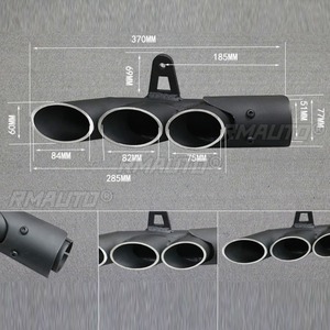 Modificación de Motocicleta, Tubo de Escape Universal TOCE de 2 y 3 Orificios para Motocicletas Deportivas CB1000 de Gran Cilindrada con Chimenea Inclinada - Product Image 6