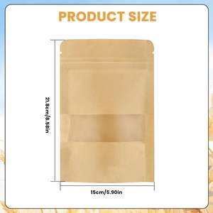 New Style Open Window Transparent Kraft Paper Packaging Self-supporting Food Packaging <b>Bag</b> - Product Image 2