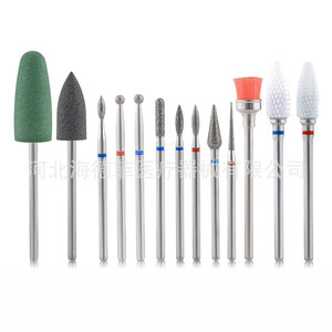 Fraise à ongles en céramique diamantée, tête de meulage conique longue pour l'élimination des cuticules, le nettoyage et la prétraitement - Product Image 1