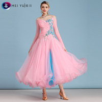 Ylf917 personnalisé haut de gamme compétition élégante robe de danse latine de haute qualité grande taille salle de bal robe de danse latine pour adulte