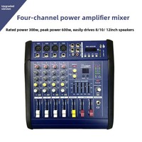 Amplificateur de mixage professionnel multifonctionnel 4/6/8/12 canaux, mixeur de son portable pour les performances en direct en extérieur et le karaoké