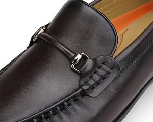 Men's Classic Leather Penny Loafers Lace-Up Driving Casual Formal Shoes with <b>Cushioning</b> Wedding Shoes for Office & Career - Product Image 3