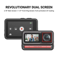 Pack Ultra Creator : Petite caméra de vlogging 4K mains libres POV, autonomie de 180 min, caméra d'action sportive IP68